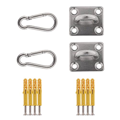 2PCS Hammock Hooks Ceiling Wall Mount Hook Heavy Duty Anchor Hooks for Hanging Yoga Swing Hammock Boxing Punch Bag Silver