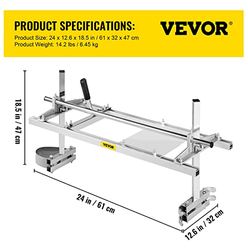 Popsport Chainsaw Mill Planking Milling 14 to 24 Inches Guide Bar Wood Lumber Cutting Portable Sawmill Aluminum Steel Chainsaw Mill for Builders and Woodworkers - Thumbnail 7