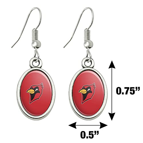 Otterbein University Primary Logo Novelty Dangling Drop Oval Charm Earrings4