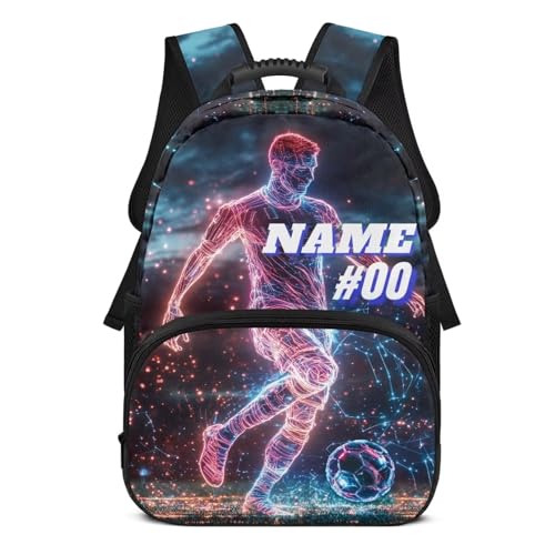 XXQGOMG Personalized Soccer Backpack for Boys Elementary School Backpack 17