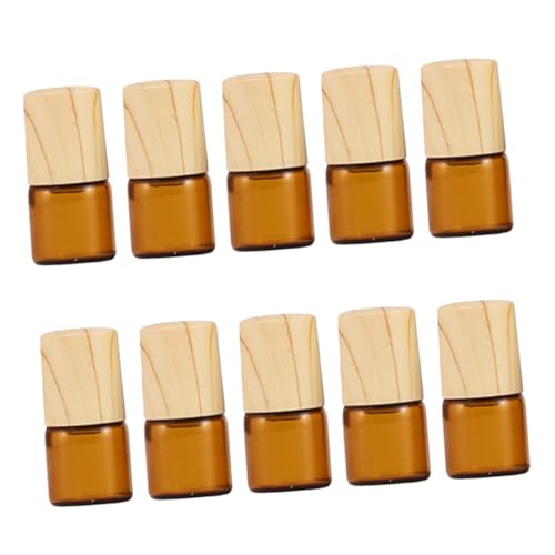 ABOOFAN 10piezas Botellas Rodillo De Vidrio Con Tapa Madera Para...