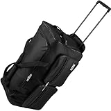 Leonardo® Sac de Voyage à roulettes XXL | 132 L Sac de Sport | Sac á Bagage Grande | Sac de Voyage Pliable pour Homme & Femme | Solide & Léger, Design Sportif | 81,5x39x41,5 cm | Noir