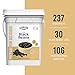 Dried Black Beans Emergency Food Supply, 237 Servings, 30 Year Shelf Life, Good Source of Iron, Protein, and Potassium, High in Fiber - Dehydrated Meals, Survival Food Camping Essentials, 4 Gallon Bucket