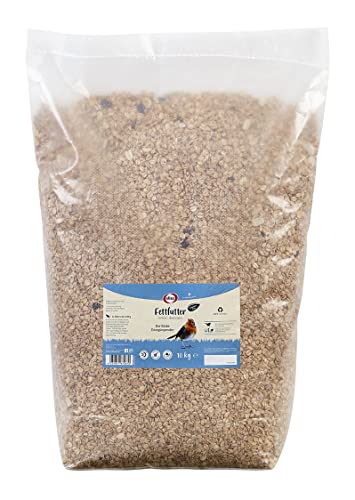 Elles Fettfutter 10kg I Energiespender mit 100% natürlichen Zutaten | Ganzjähriges Wildvogelfutter für prächtige Gartenvögel | Schalenfrei | Ideal für Terrasse & Balkon