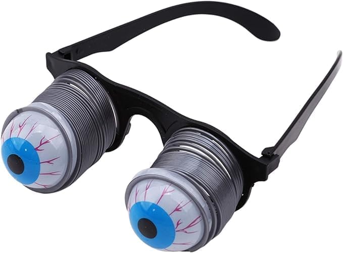 Mioaoa Pop Out Eye Glasses Wobbly Eyes On Springs Pop Out Eyes Novelty Glasses Halloween Carnival Party Plastic Joke Horror Shock Pop Eyes Glasses Toy Gag Toys and Practical Joke Toys - Image 2