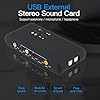 Ouitble Scheda Audio USB Esterna USB Dolby 7.1 8-Canale Stereo Schede Audio Multicanale per PC Computer Laptop, 32KHz/44KHz/48kHz Input con 2 Mic in Line in e Line out Jack da 3,5m