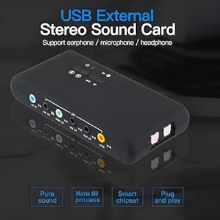 Ouitble Scheda Audio USB Esterna USB Dolby 7.1 8-Canale Stereo Schede Audio Multicanale per PC Computer Laptop, 32KHz/44KHz/48kHz Input con 2 Mic in Line in e Line out Jack da 3,5m