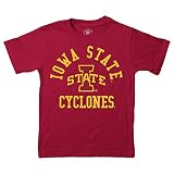 Wes and Willy NCAA Kids S/S Organic Cotton Tee Shirt, Iowa State Cyclones, Deep Maroon, 3T