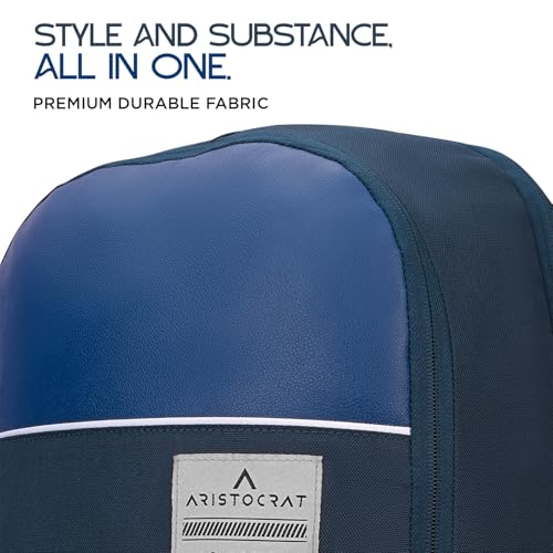 Image of Aristocrat Lava 17 Inch Compatible Laptop Backpack 25L | Premium Durable Fabric | 2 Compartments with Side Bottle Pocket | Padded Backpanel | Office & Travel Backpack for Men & Women