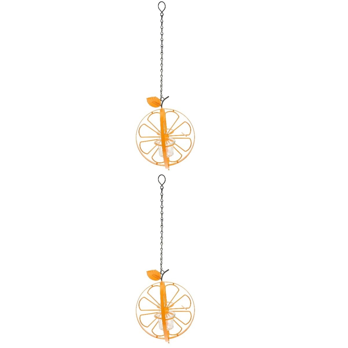 YARNOW 2 Pz Mangiatoia Per Colibrì Distributore Animale Domestico Gabbia Vasca Per Uccelli Telecamera Per Mangiatoia Per Uccelli Voliera Alimentatori Orange Acciaio Inossidabile