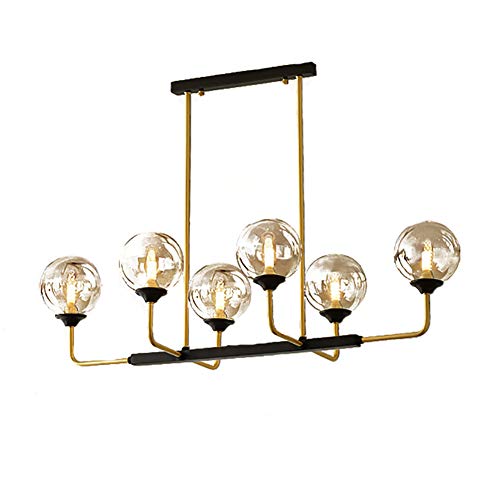 Lustre 8 lumières en laiton doré, plafonnier suspendu chic et moderne
