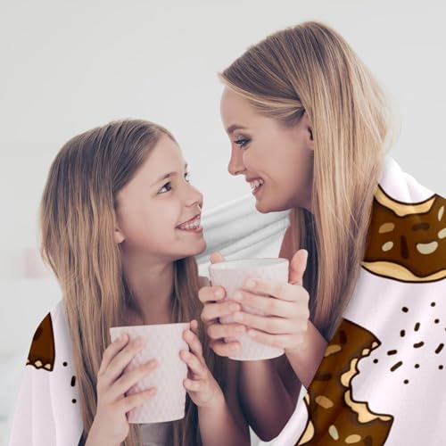 Couverture beignet chocolat douce pour lutter contre le froid sur le sofa - 6