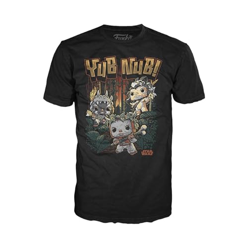 Funko Boxed Tee: Star Wars - Ewok - S - T-Shirt - Vêtements - Idée de à Manches Courtes pour Les Adultes Les Hommes et Les Femmes - Produits Officiels - Movies Fans