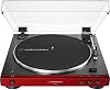 Audio-Technica AT-LP60XBT-RD Toca Discos Estéreo Bluetooth Automático de Tracción por Correa, Rojo/Negro Paquete con Tapete de Silicona Universal Deco Gear de 12" + Kit de Limpieza de Vinilos con Paño de Microfibra 6