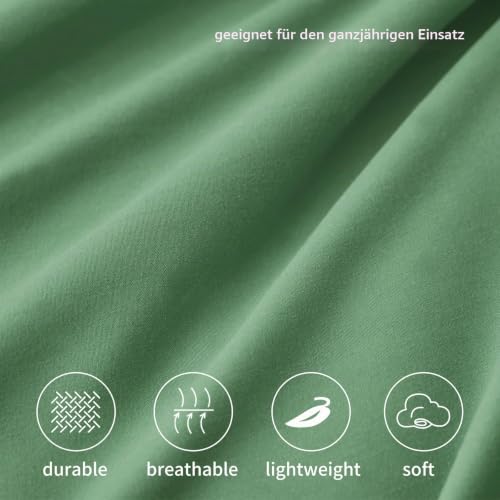 RUIKASI Spannbettlaken 160x200cm Grasgrün Bettlaken - Oeko Tex Spannbetttuch 160x200 Bettbezug… – Ansicht 6