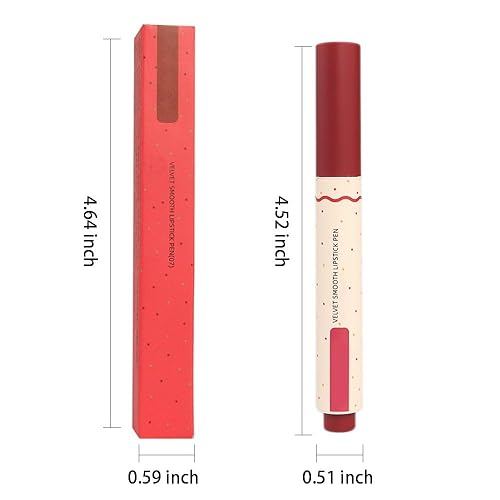 Miniatura 7 de Juego de lápices labiales mate de 5 colores, lápices labiales de terciopelo suave a la humedad, resistente al agua y duradero, (7#8#)