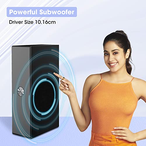 Image of ZEBRONICS Juke BAR 4050 Compact soundbar with 10.16cm (4 inch) subwoofer, 75W RMS, HDMI ARC, Optical, Bluetooth v5.0, Remote Control, LED Indicator and Wall mountable