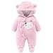 YFPICO Unisexo Mameluco para Bebé Mono Franela Invierno Pelele Infantil Niños Niña Osito Disfraz Pijama Trajes Caliente, Rosa, 3-6 Meses Etiqueta 66