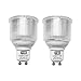 Price comparison product image TBE Lighting 11w GU10 Spot Light Bulbs - 2 Pack - CFL Long Barrel Reflector Bulbs with GU10 Base Fitting - Warm White 2700K / 460 Lumens