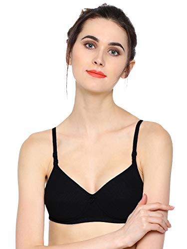 Image of SONARI 0015 Women's Light Padded Cotton Bra | Wire-Free, Medium Coverage, Sewn-in Bump for Natural Lift