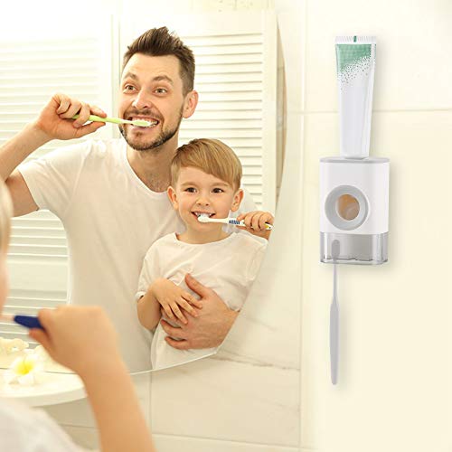 Fufengz Toothbrush Holder For Bathroom Wall Mounted Electric Shower Toothbrush Holderkids Automatic Toothpaste Dispenser #TOP6