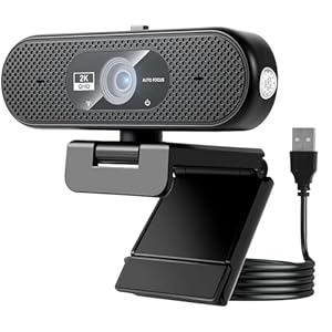Hprosper 2K HD Wide Angle Webcam with Microphone, Computer Monitor USB Zoom Video Camera External Web Cam for Streaming, Pc, Laptop, Desktop, Mac, Video Conference, Streaming Camera for Gaming