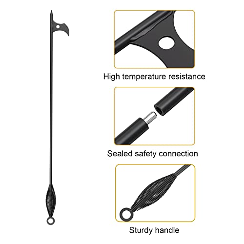 Bmmxbi Adjustable Heavy-Duty Steel Firepit Grabber And 26" Log Grabber Fireplace Tongs For Outdoor Fire Pits, Extends From 26" To 40" L Poker, For Campfires, Fireplaces And Wood Stoves #TOP3
