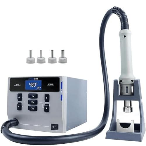 ATTEN ST-862D 1000W Hot Air Gun Soldering Station Intelligent Heat Gun Soldering Station Digital Display BGA Rework Station Automatic Sleep Repair Desoldering Station For PCB Chip Soldering Repair