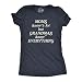 Funny Grandma Shirt – Moms Know a Lot Grandmas Know Everything Graphic Tee – Grandmothers Birthday Present Slim Fit Cotton T Shirts Navy - M