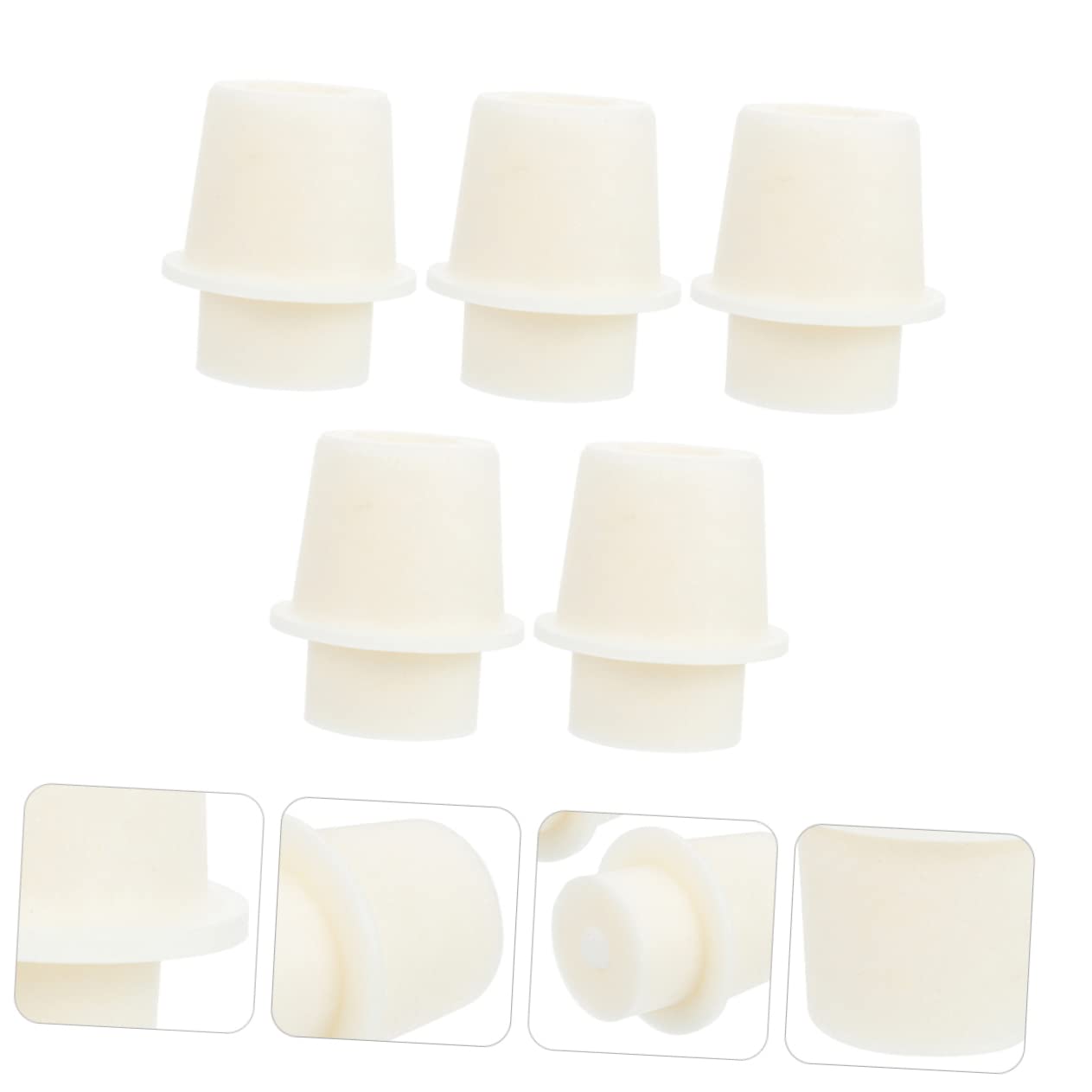 Cabilock 5pcs Conical Flask Stoppers Versatile Laboratory Sealing Plugs for Flasks for Professional and Personal Use