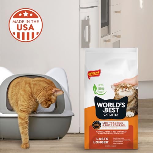 World'S Best Cat Litter 62110202 Low Tracking & Dust Control Multiple Cat Unscented 15-Pounds - Natural Ingredients, Quick Clumping, Flushable & Made In Usa thumb #5
