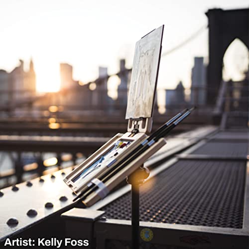 Trekell Hog Bristle Oil Paint Brush Set - Assorted Professional Paint Brushes Designed For Oil Paint Artists - 10" Brush Handles, 6 Piece Set #TOP3