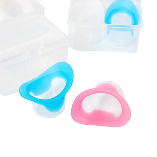 2 peças de copo de lavagem de olhos azul e rosa kit de lavagem de olhos com recipiente de armazename