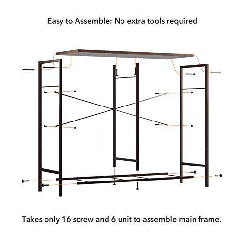 Romoon Dresser Organizer With 5 Drawers, Fabric Dresser Tower For Bedroom, Hallway, Entryway, Closets - Espresso #TOP2