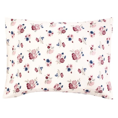 Image of Hudson Baby Unisex Baby Cotton Toddler Pillow Case, Dusty Rose Floral, One Size
