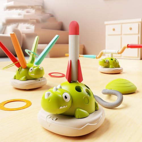 Jeu d'anneaux de lancer dinosaure extérieur avec musique et télécommande