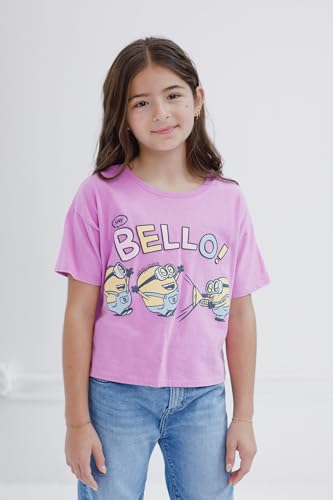 Minions Girls Boxy Drop Shoulder T-Shirt Little Kid to Big Kid Sizes (4-14-16)4