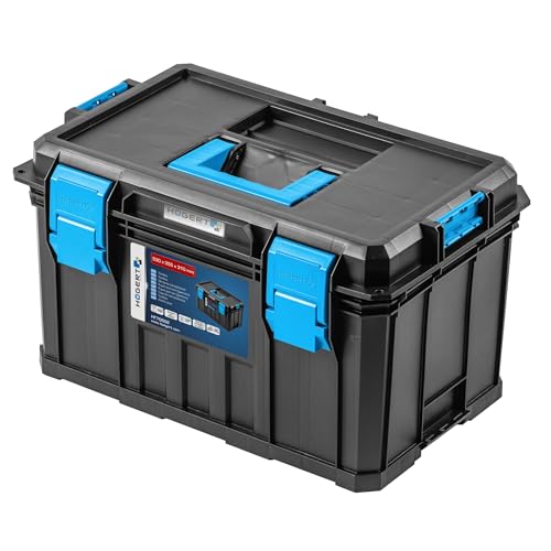 Högert Technik - Werkzeugkasten, Tragfähigkeit bis zu 50 kg, Praktisch und Geräumig, Resistent Gegen Beschädigungen, Staubdicht, Robuste...