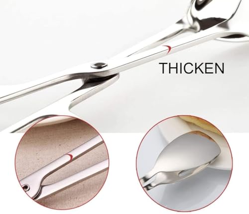 KEBE 2-PACK Serving Tongs for Cooking Buffet Party Catering, Thickening Food Serving Cake Bread Kitchen Salad Tongs, Stainless Steel by KEBE - Image 4
