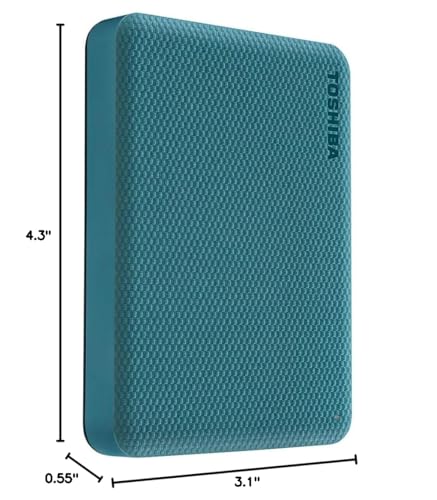 Toshiba Canvio Advance 1TB Portable External Hard Drive USB 3.0, Green - HDTCA10XG3AA, Backup 2.0
