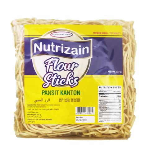 Nutrizain Chinese Noodles | Flour Stick | Pancit Canton, (8 Oz.) 227 gm