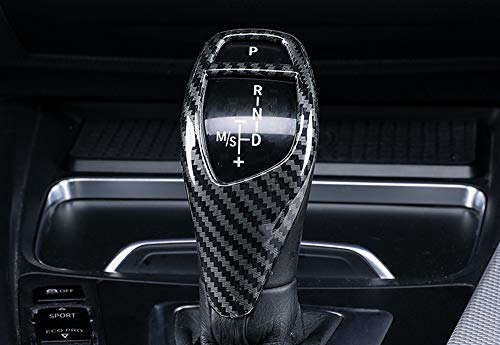 Ijdmtoy Glossy Black Carbon Fiber Pattern Shift Knob Cover Shell Compatible With Bmw Fxx 2 3 4 5 6 Series X3 X4 X5 X6 Performance Sports Shifter #TOP5