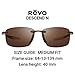 Revo Sunglasses Descend N: Polarized Serilium+ Lens with Rimless Rectangle Frame, Crystal Brown Frame with Terra Lens