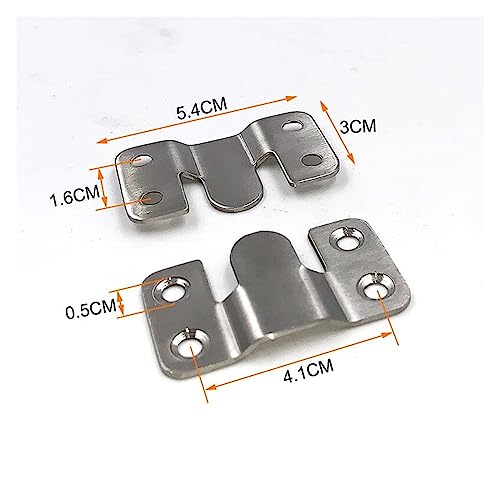 Image of Stainless Steel Interlock Hanging Buckle Flush Mount Bracket Furniture Connector Wall Picture Frame Hanger Display Hooks (Color : Silver, Size : Small)