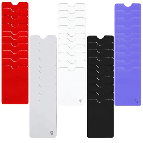 50PCS RFID Blocking Card Sleeves, Colorful Credit Card Protective Sleeves, Waterproof RFID Card Holder, Identity Card Protector Effectively Protect Your Credit, ID Cards From Electronic Theft - Main Image