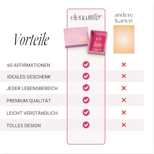 Affirmationskarten für Erwachsene - Für mehr Selbstliebe, Motivation und Selbstbewusstsein - Achtsamkeitskarten Mindfulness - 60 Glückskarten - Positive Affirmationen für Erwachsene (Deutsch)