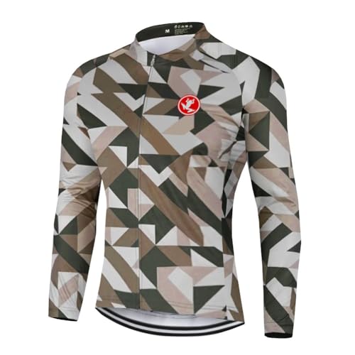 Tenue cyclisme homme hiver anti froid maillot manches longues et collant gel