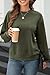 Dokotoo Womens Sweatshirt Cotten Crewneck Textured Long Sleeve Sweaters Casual Loose Waffle Knitted Jumper Tops Sweater Shirts Fall Clothes For Women 2024 Jungle Green Large