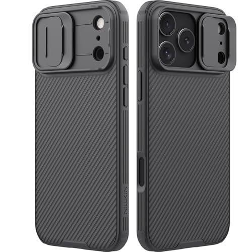 Nillkin Camshield Case for iPhone 17 Pro Max Case [Built-in Dual Camera Cover][Slim Profile] [Military Grade Drop Protection] Shockproof Bumper Phone Case 6.9 inch 2025 Black