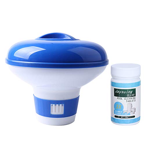 Flutuador de cloro de piscina, pastilha de cloro flutuante automática, dispensador de cloro flutuant